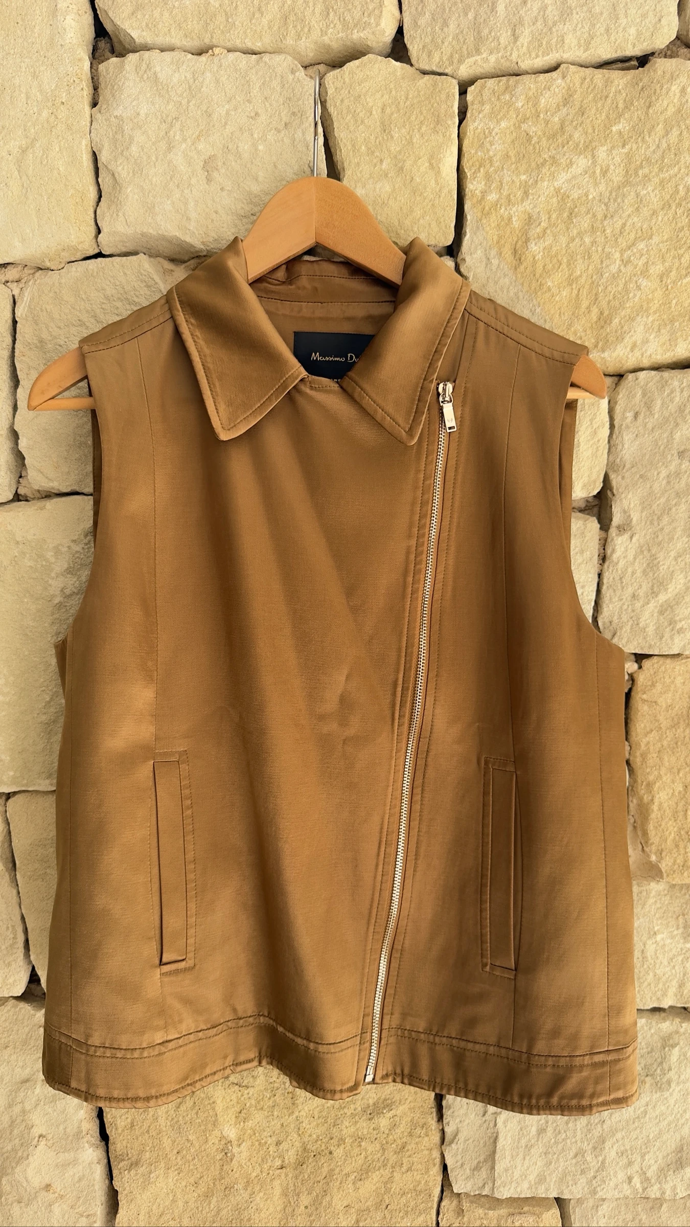 Chaleco color champán mujer Talla L de Massimo Dutti – photo 4